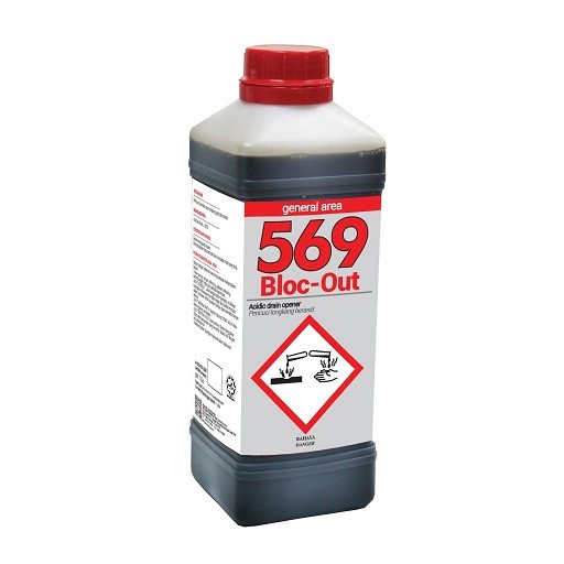 IMEC 569 Bloc Out, Acidic Drain Opener, Halal, 1L