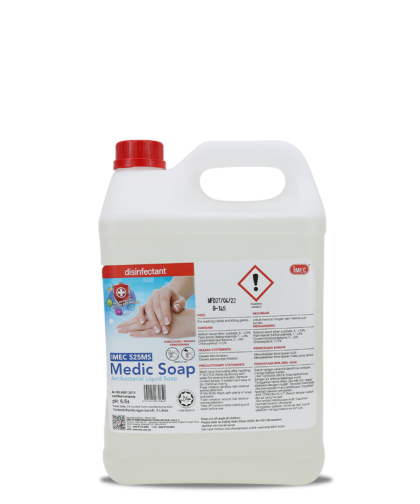IMEC 525MS Anti-Bacterial Liquid Medic Hand Soap, Halal, 6 x 500ML / 5L