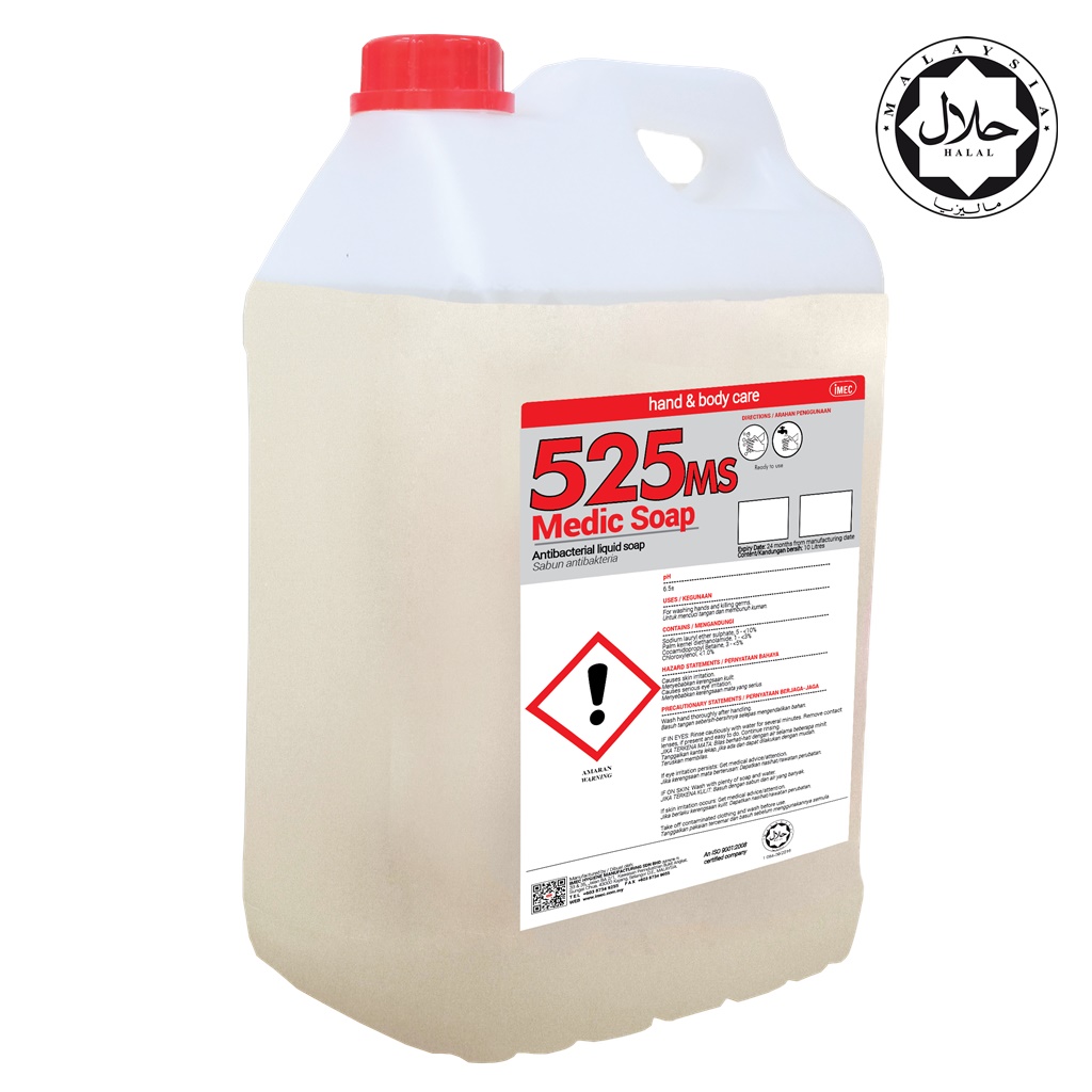 IMEC 525MS Medic Liquid Hand Soap, Halal, 2 x 10L | iMEC