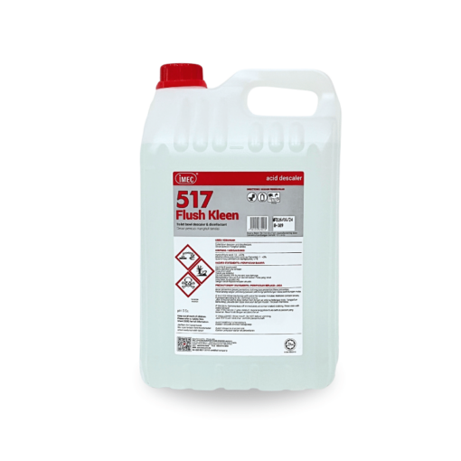 IMEC 517 Flush Kleen Acid Toilet Bowl Cleaner and Disinfectant, Halal, 2 x 10L