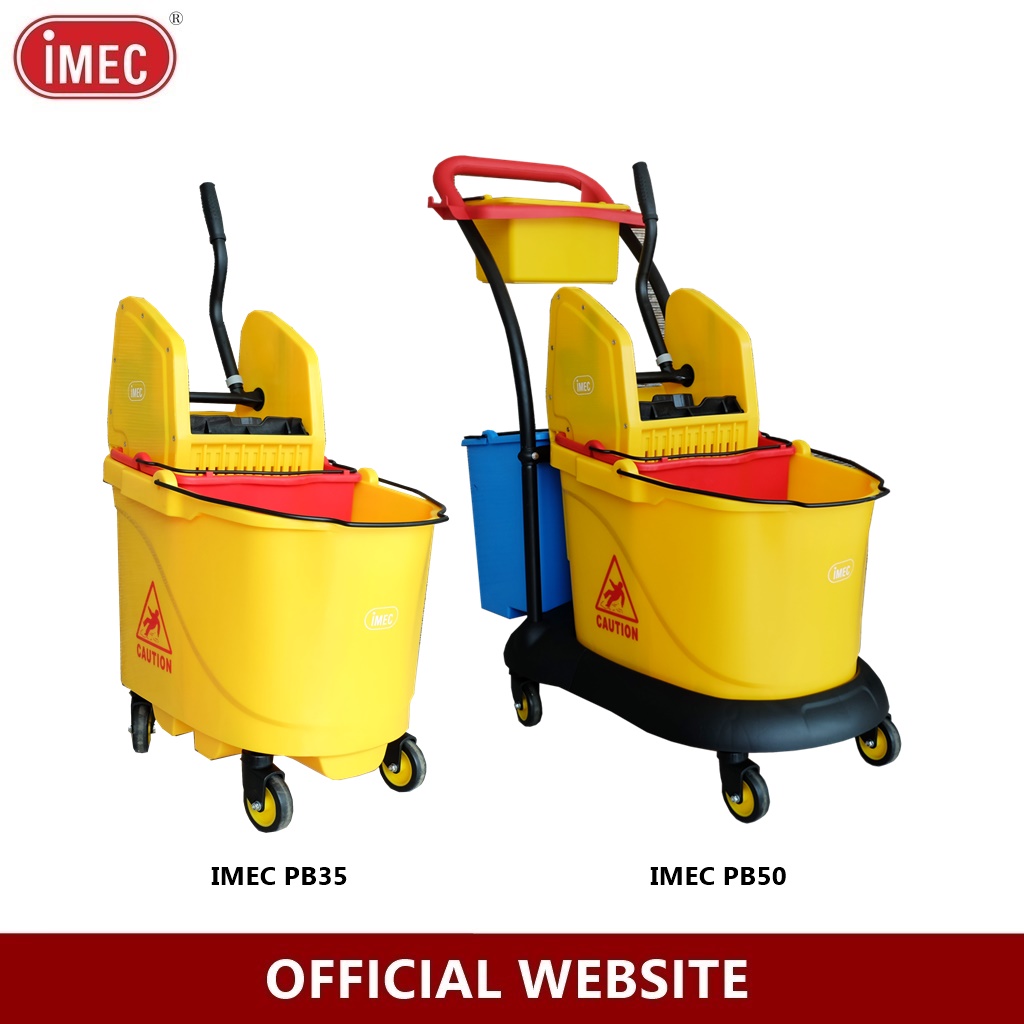 IMEC Premium Single Mop Bucket c/w Down Press Wringer iMEC
