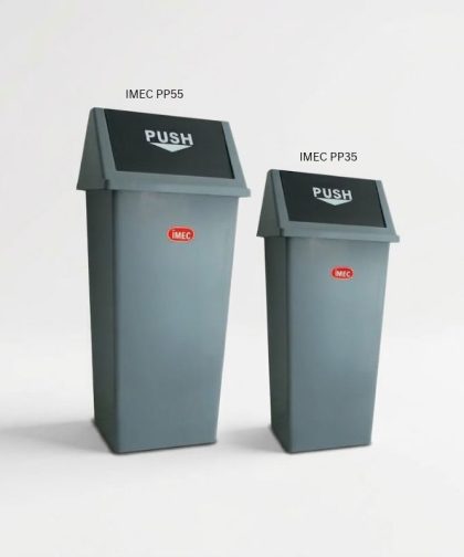 IMEC PP035/PP55 Flap Top Rubbish Bin, Dark Grey