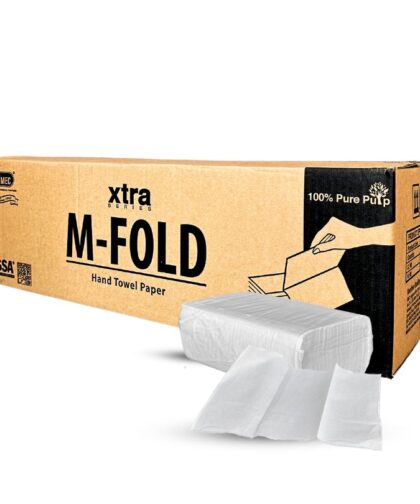 IMEC XTRA M-Fold Hand Towel Paper – Pure Pulp | 4000 Pcs (16 Packs x 250 Sheets)