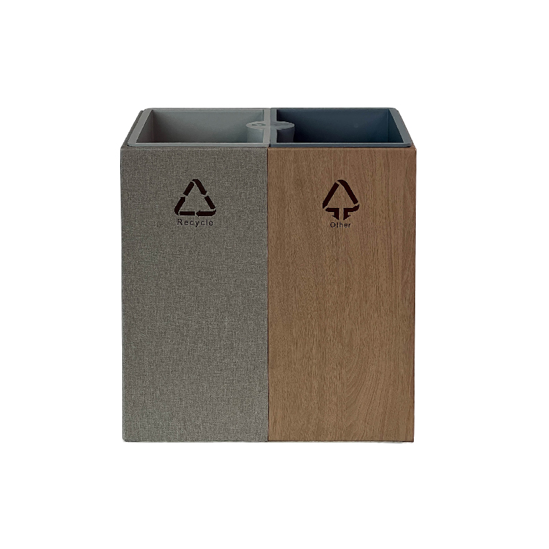 IMEC RB18R Double Layer Recycle Room Leather Bin 18L (9L+9L) | 2 Compartment Recycling Bin - Image 5