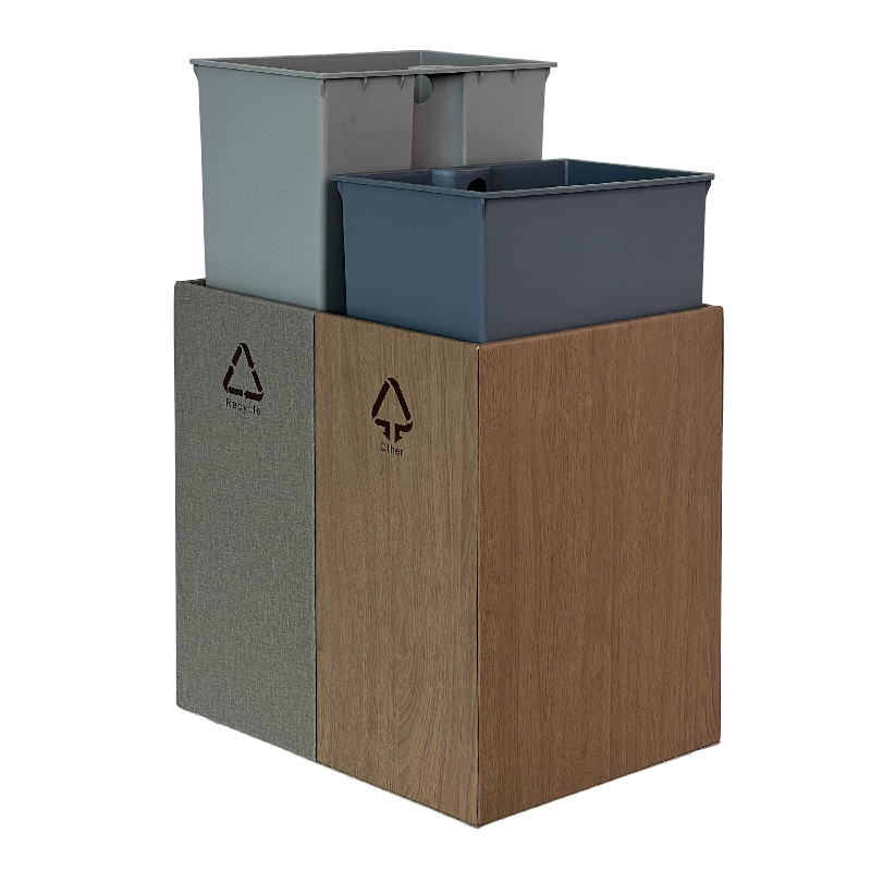 IMEC RB18R Double Layer Recycle Room Leather Bin 18L (9L+9L) | 2 Compartment Recycling Bin - Image 6