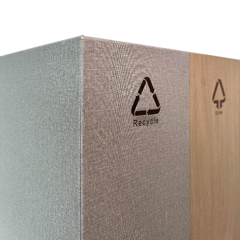 IMEC RB18R Double Layer Recycle Room Leather Bin 18L (9L+9L) | 2 Compartment Recycling Bin - Image 3
