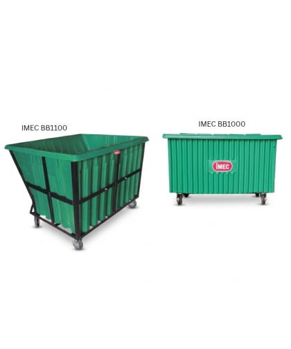IMEC Polythene Four Wheel Mobile Garbage Bin 1000L / 1100L Green