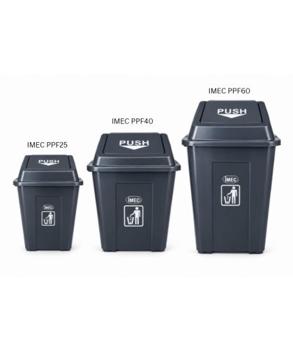 IMEC Flap Rubbish Bin PPF25/ PPF40 / PPF60 | Dark Grey